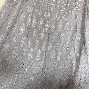 Abhinav Mishra inspired Gray Mirror work Lehenga - Perfect for Sangeet/Navratri!